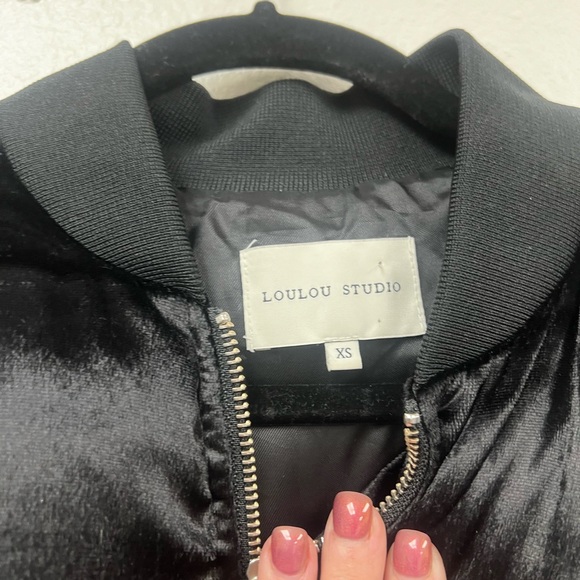 LOULOU STUDIO Lafu oversized velvet bomber jacket - Picture 5 of 6